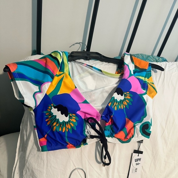 Colorful Floral Women's Bikini Set La Blanca NWT size 8 - Picture 3 of 6